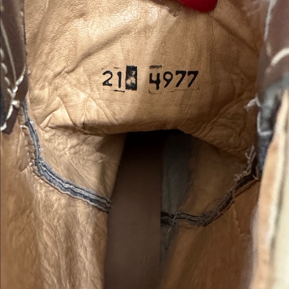 Maury Kids Western Boots Youth Size 2 Tan Brown Leather Cowboys Cowgirl Farm - Picture 9 of 9